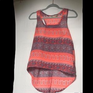 Small women’s /girls cross back tank top polyester